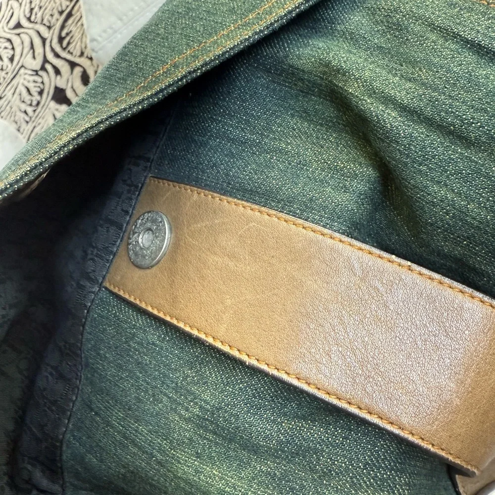 Dior Denim and Tan Shoulder Bag - Picture 11 of 16